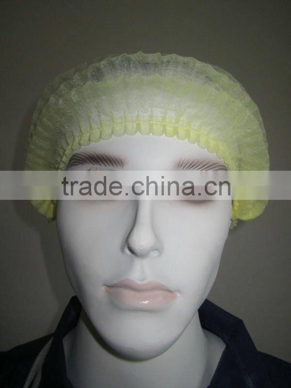 Disposable nonwoven single elastic clip mob caps