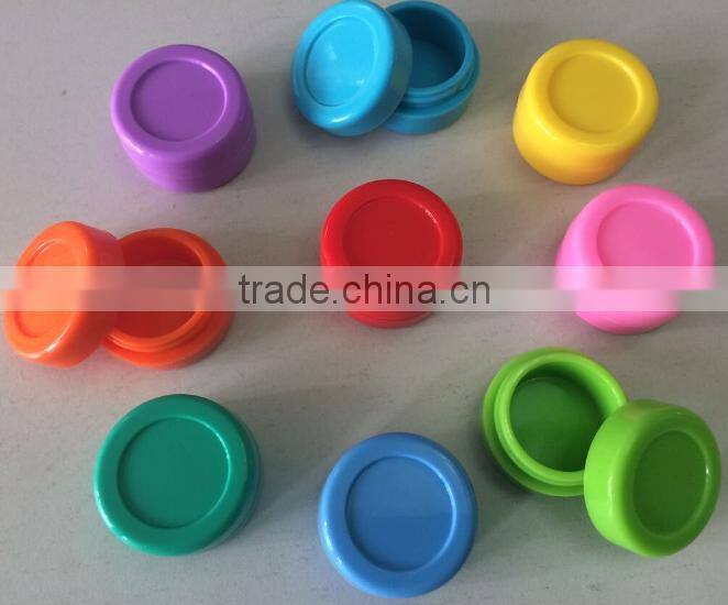 Nonstick Silicone Oil Wax Concentrate Container Jar Vial Screw Top Round Storage Box