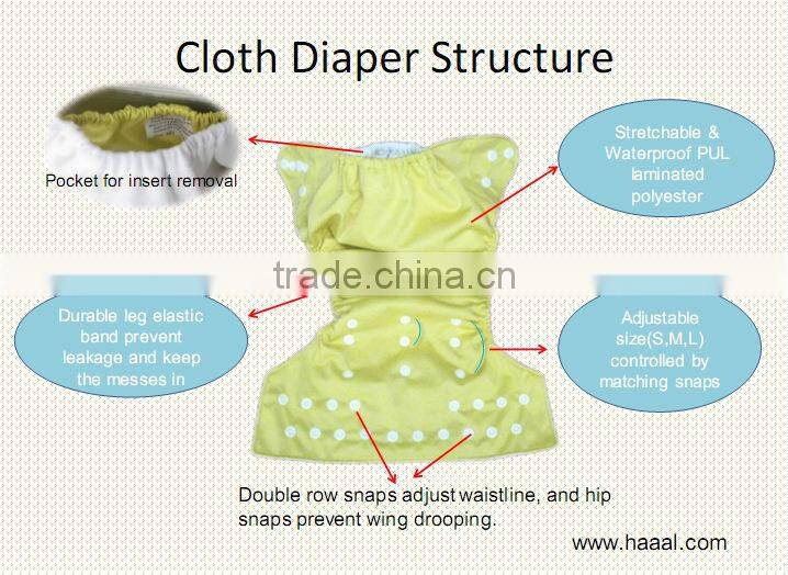 Wholesale !!! Naughty Baby Charcoal Bamboo 4 Layers(2-layer bamboo charcoal outside+2-layer microfiber insert)