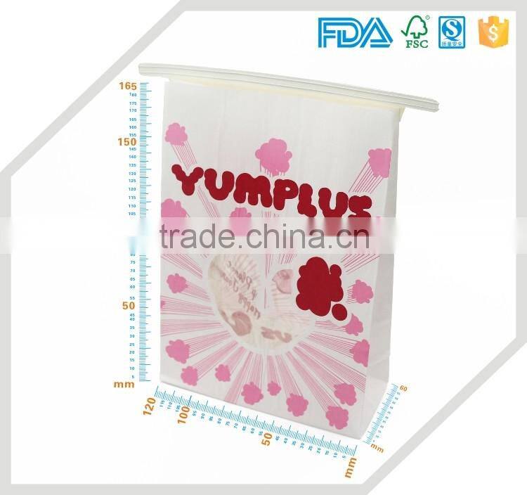 Made in China environmentally friendly snack popcorn tin tie paper packaging bag