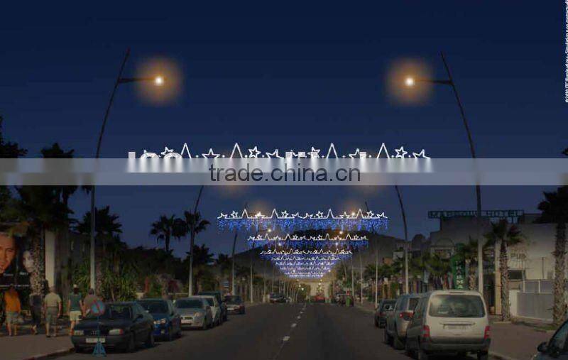 Outdoor LED street Christmas decoration lights huge led rope motif lights