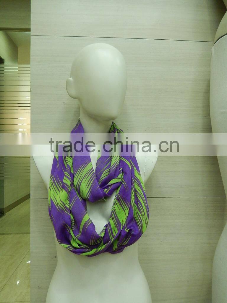 100% polyester printed Loop Infinity Scarves