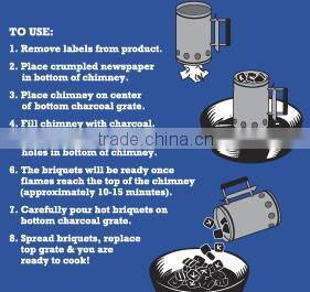 Charcoal Grill Chimney Starter, charcoal lighter