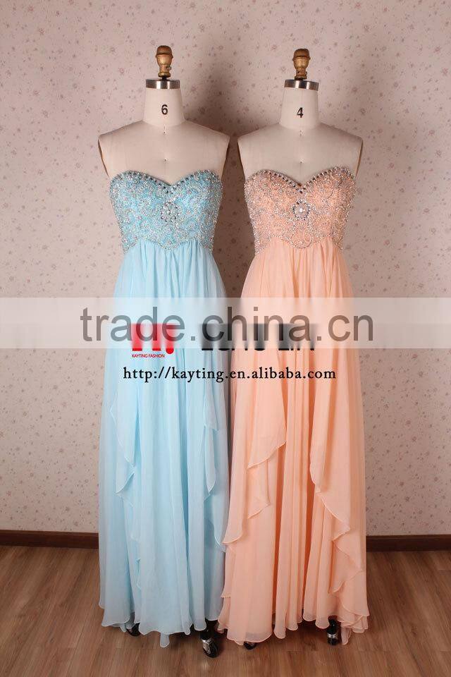 Elegant Backless 2015 Evening Gown Ladies Long Evening Party Wear Gown