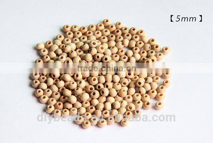5-6mm origional wood round beads for garment decoration