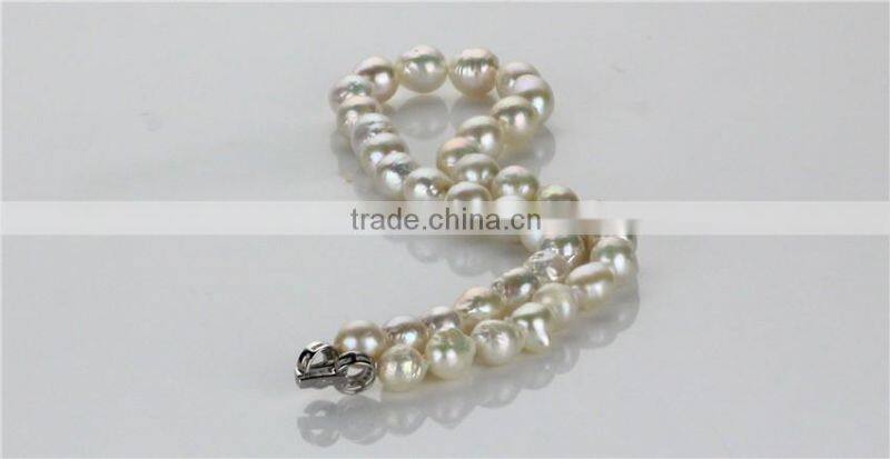 10-12mm AA white edison round wedding freshwater pearl set, fashion necklaces pearl set