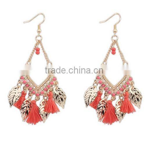 Lleaf ladies earrings wholesale jewelry tassel earrings