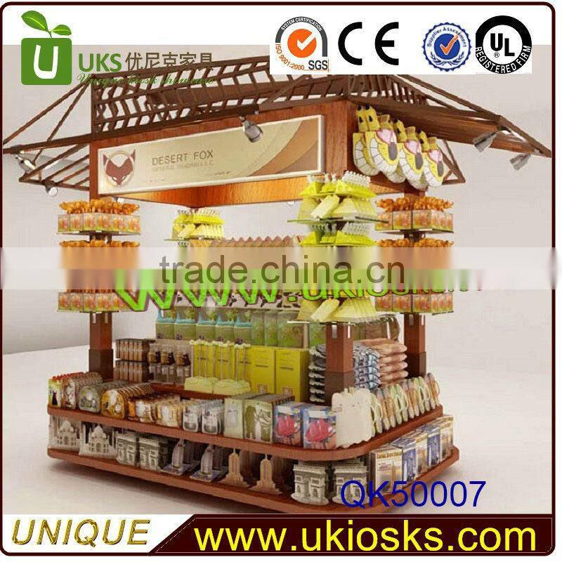 2014 Wooden 2m *1.5m mall display stand design, toy display kiosk, hat display stands