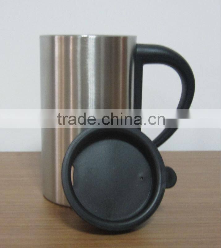 fresh style stainless steel coffee mug/cup/ tankard with handle