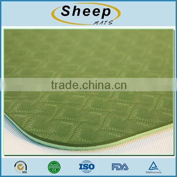 Eco-friendly anti-slip lightweight tpe exercise fitness yoga mat custom