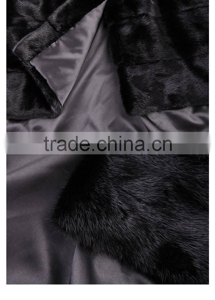 2015 long winter real mink fur womens' coat for sale
