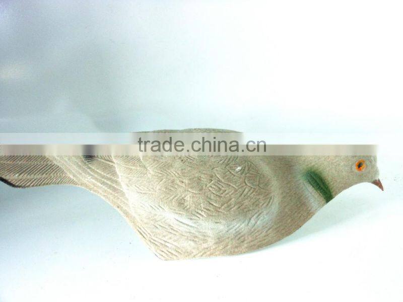 Half a piece of plastic flocking pigeon for garden decoration
