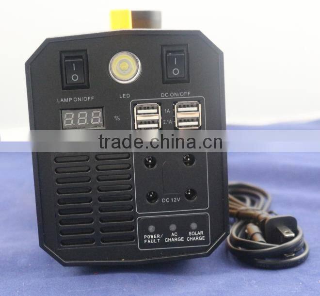 popular 500W solar panel system all in one solar inventer with 4pcs 3W led light and 35W solar panel