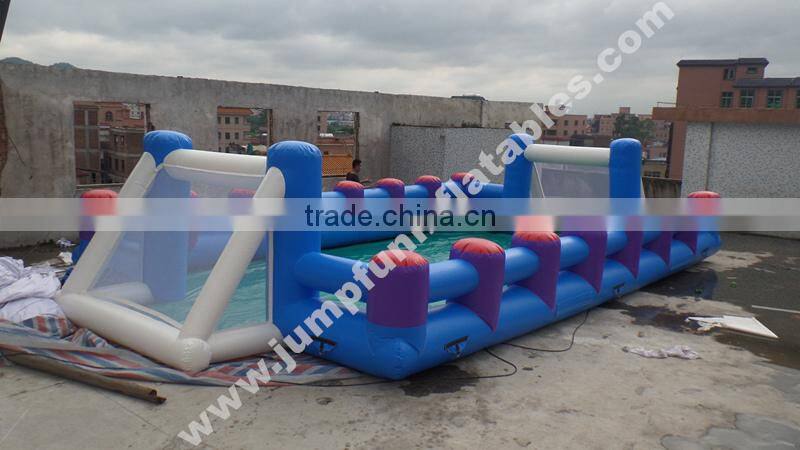 EN71 Human Soap Football custom size Jumpfun Inflatable water soccer picth/Football soap field for sale