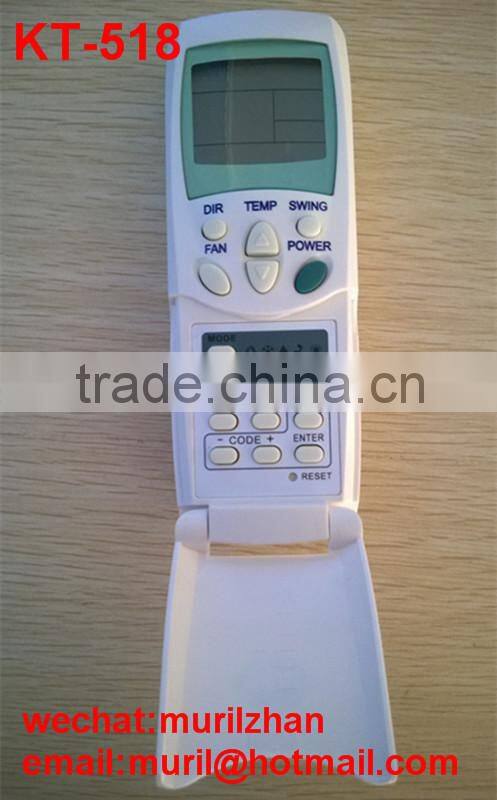 KT-518 UNIVERSAL REMOTE for SHANXING SHENGFENG,SHUANGLU SONGGE SOVA SUMMER SUNDURG TADIRAN TATUNG TCL TECO TIANDI MICOM TRANE