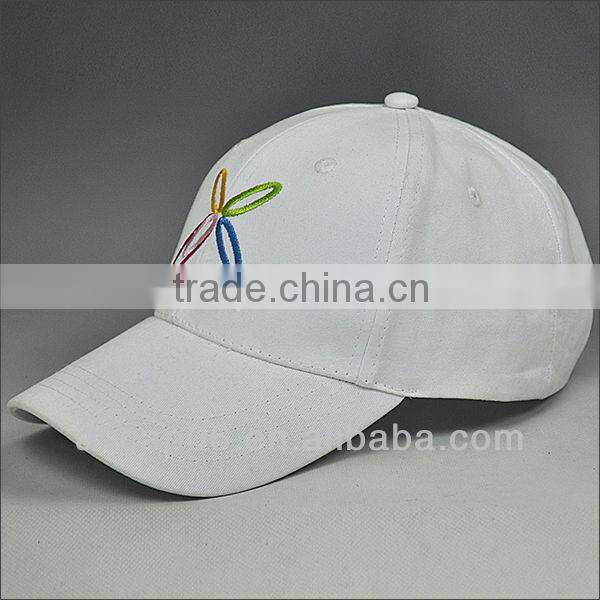 white embroidery funny sport hat