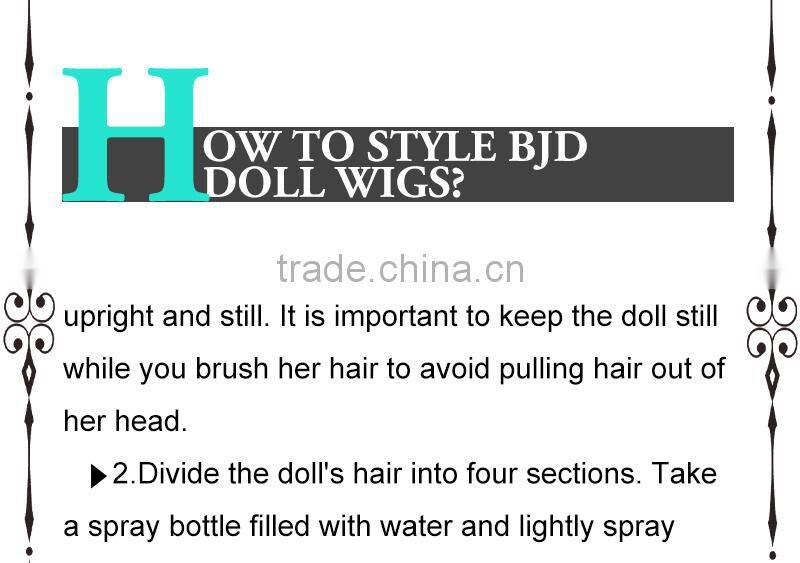 New style medium length loose wavy gray 1/4 bjd doll wigs