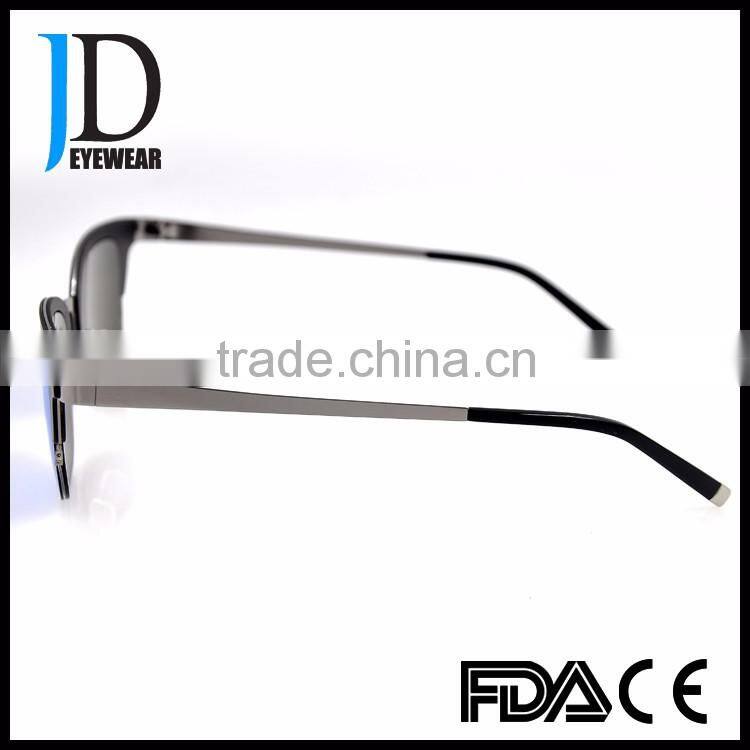 Custom Made Half-Rim Metal Temple Combination Carbon fiber Sunglasses