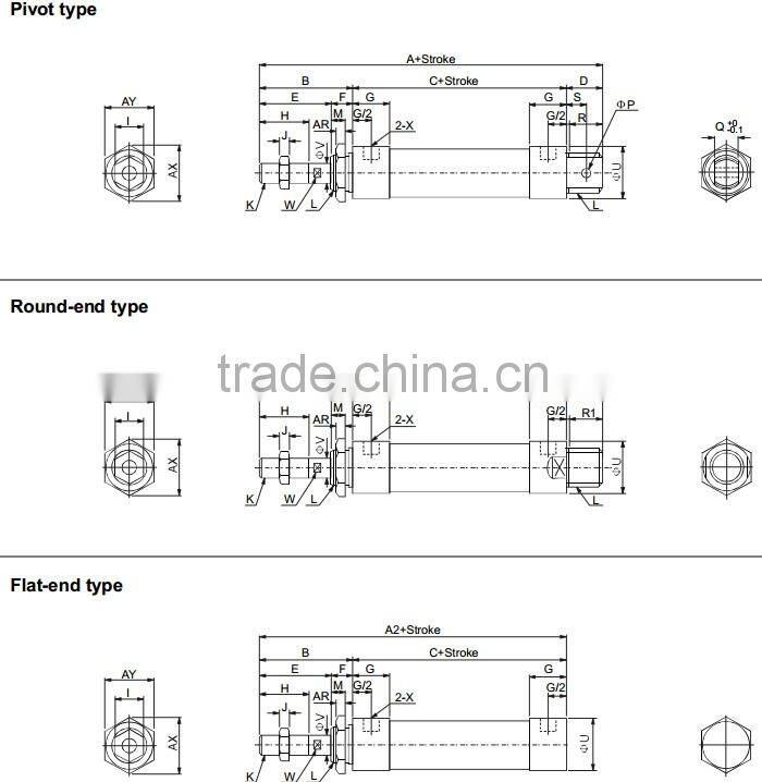 MAL Mini Air Cylinder Aluminum alloy 16-40MM Bore
