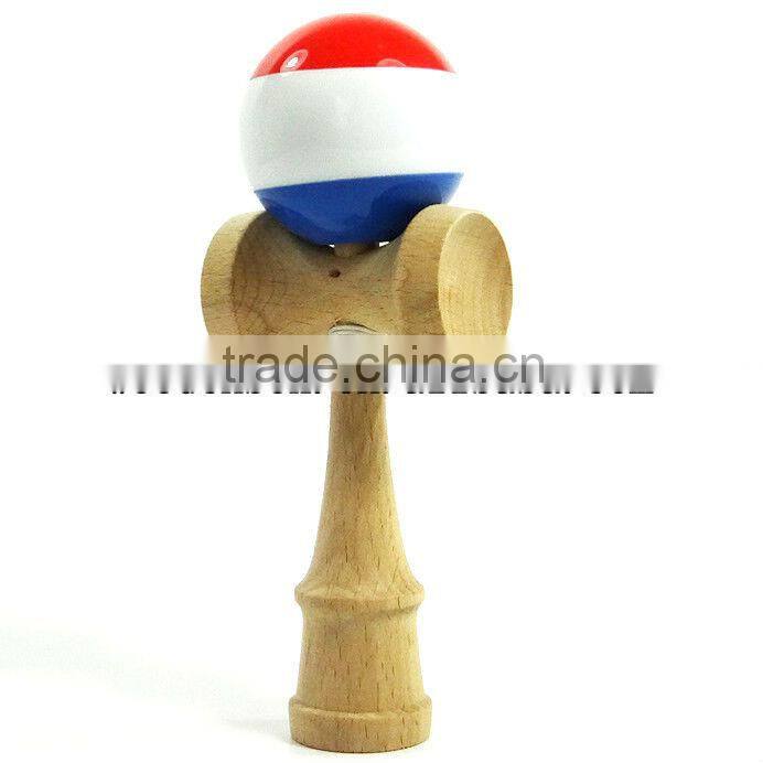 Colorful wood kendama toy with reliable quality for sport games