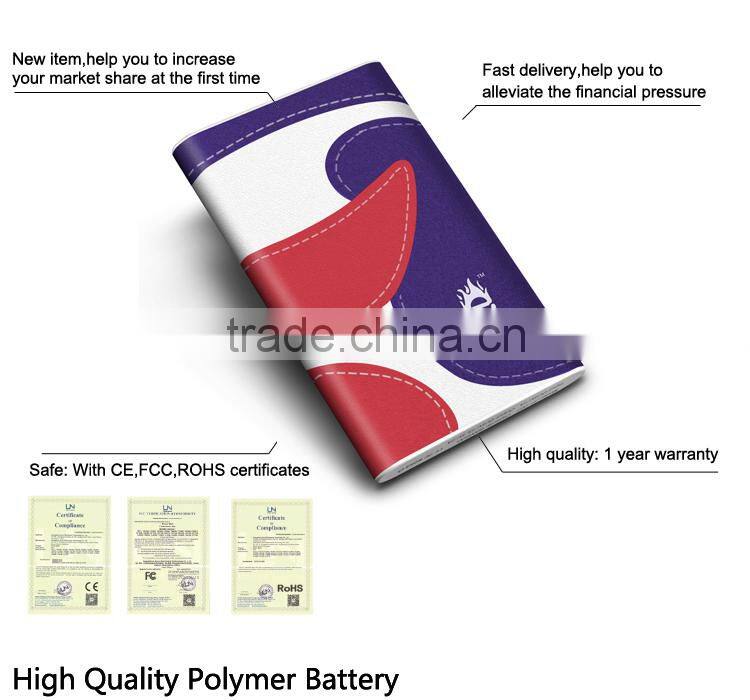 2015 OEM High capacity portable notebook power bank for notebook