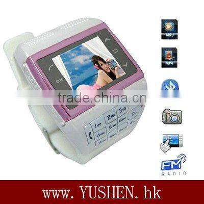 V6 watch mobile phone1.33 inch 260K color TFT touch screen1.3 Mega pixel camera