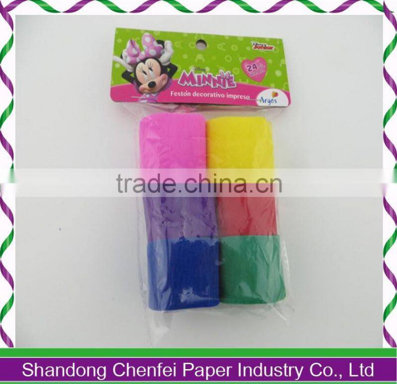 4pcs/bag Color festival decoration party paper streamer crepe paper streamer