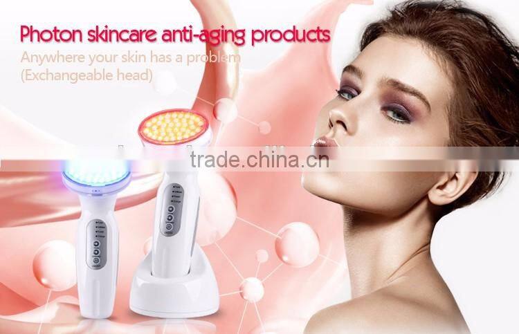Color Photon Ultrasonic Firming Massage Pull Skin Facial Spa Instrument