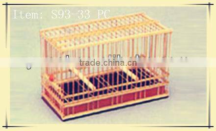 Outdoor unique wooden bamboo bird cage, hanging bamboo/wooden bird cage for hot sale