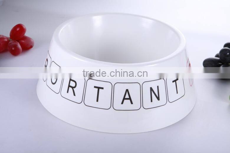 Plastic melamine pet bowl/dog bowl/cat bowl with cute picture prints yorkshire canary birds