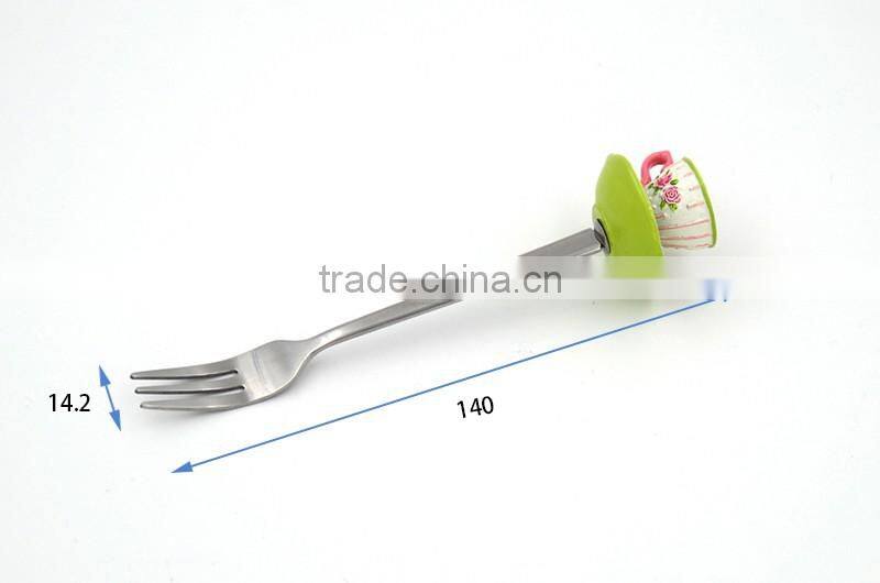 Existing molds various design resin handle stainless steel spoon and fork for gifts