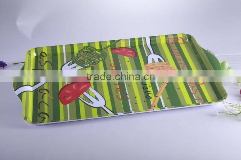 hot sell custom full printed 100% melamine tray