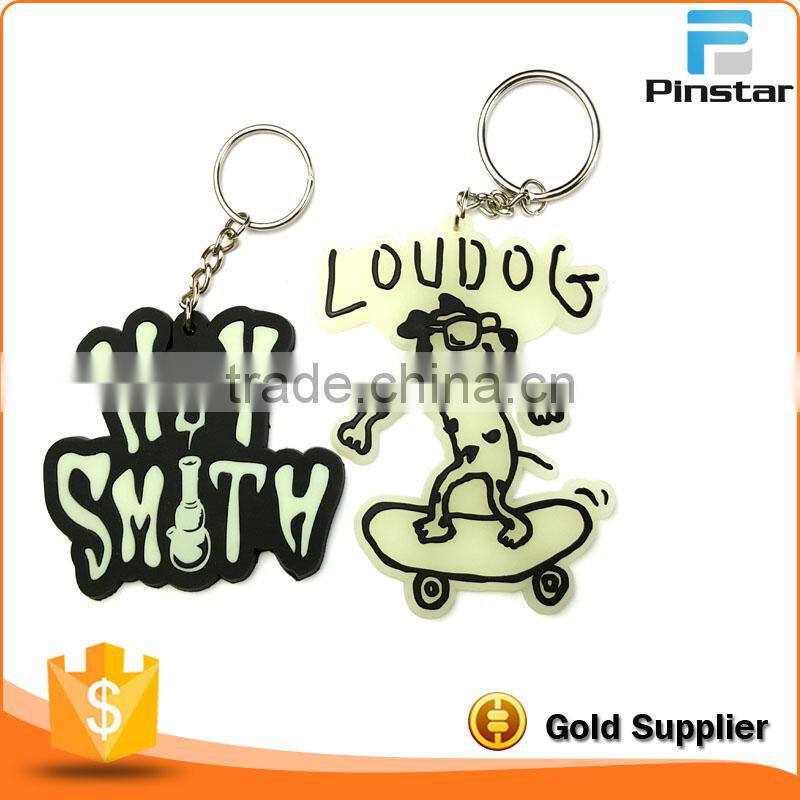 factory hot selling high quality custom 2D 3D soft rubber pvc keychain