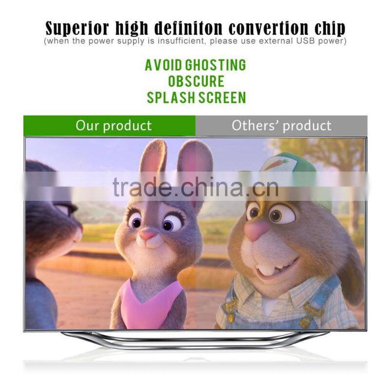 Voxlink Digital AV Adapter With VGA+Audio Dual Display Converter Power Silver/ Golden/ Gray