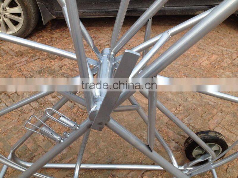 Fiberglass snake rod with wheels, easy handle cable laying tools
