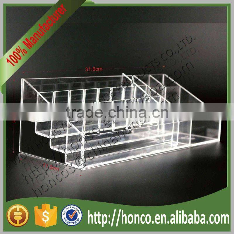 Cheapest Clear Colour 4 Tiers Cosmetics Nail Polish Acrylic Display Stand Rack