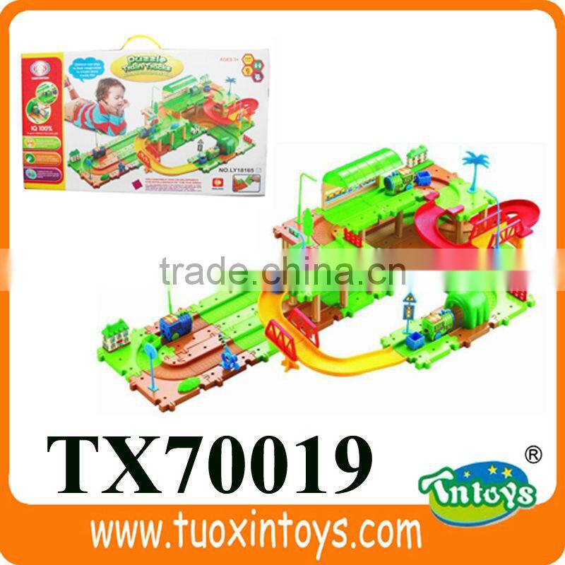 Electric light toy train rail