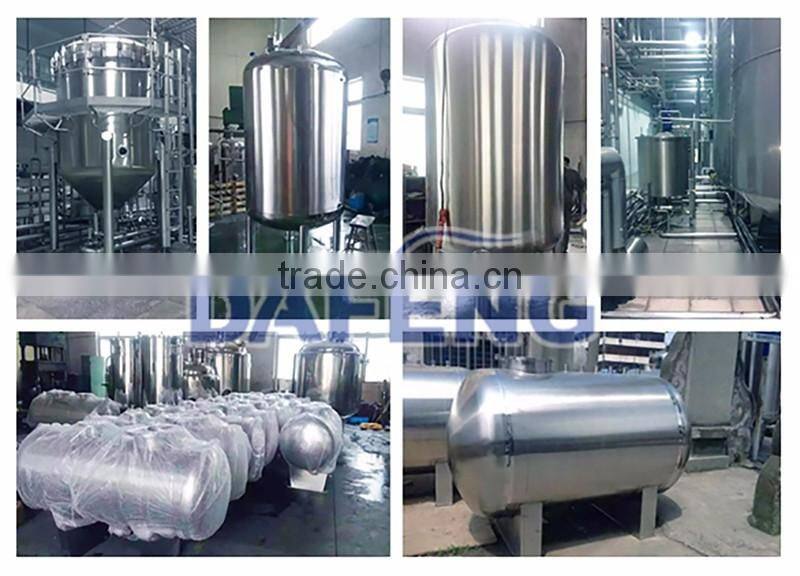 Stainless steel mineral water storage tank