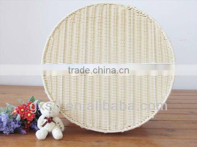 shangdi products oval shaped white rattan luxury dog bed