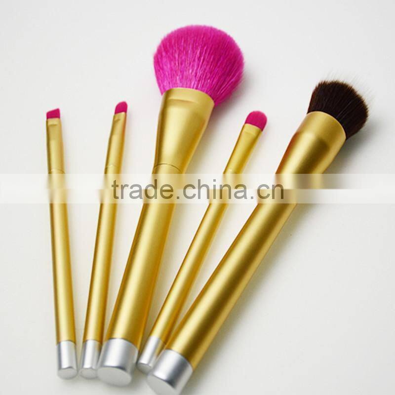 Rose gold handle Free sample cosmetics makeup goat hair makeup brush