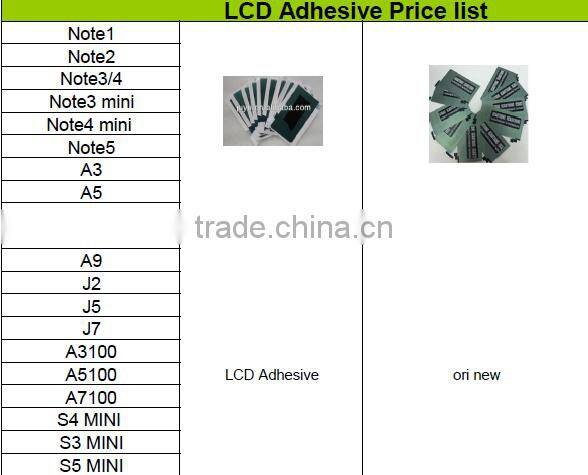 LCD adhesive for samsung note lcd backing, lcd repairing adhesive sticker on the back of LCD