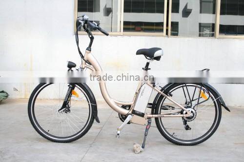 250W rear motor,36V10A Lithium battery,Sinwave controller,LED display CE woman electric bicycle/bike