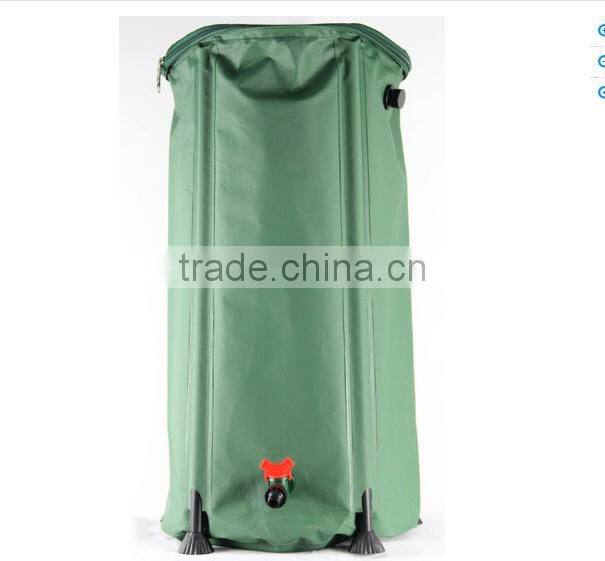 Portable Rain Barrel 50 Gallon Collapsible Outdoor Garden Water Collector Spout