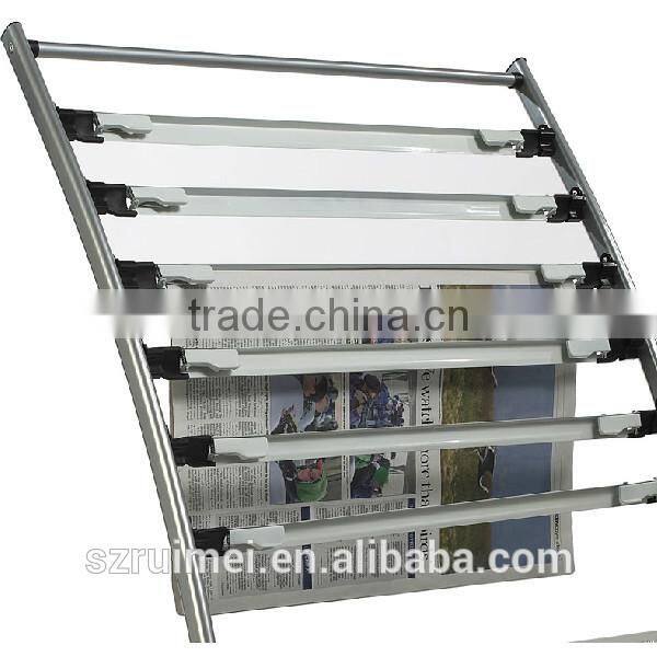 Customized floor standing multi-layer newspaper display