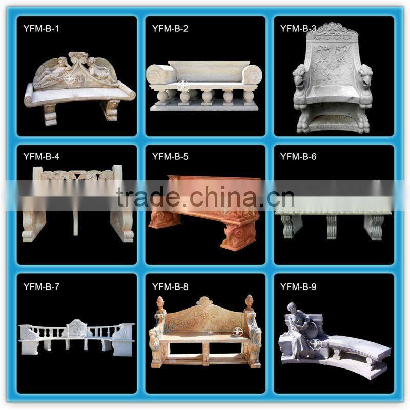 hand carved decoration marble bench for sales
