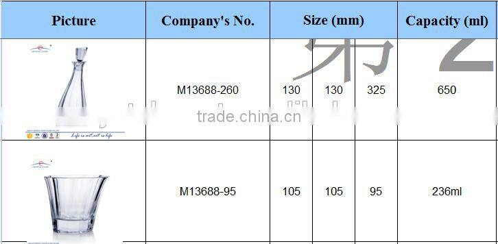 wholesale bohemia slant crystal whiskey decanter