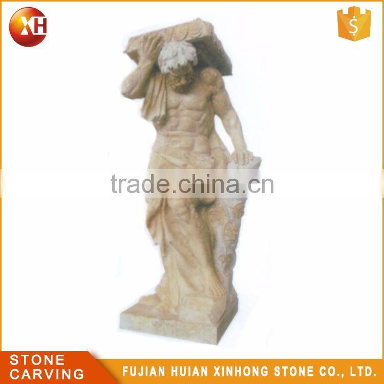 Big Courtyard Decoration Marble Roman Old Man Statue