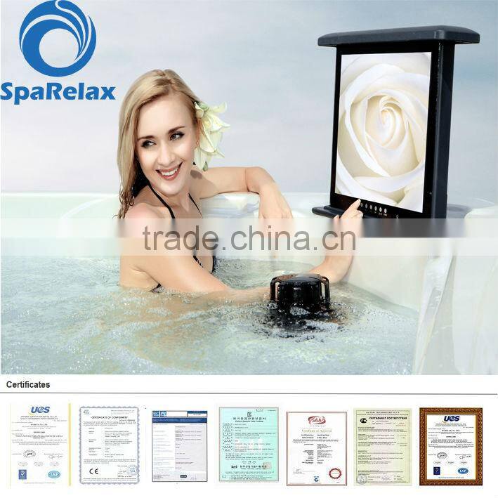 Indoor bathtub hydro massage wood-plastic panel hot tub (S502)