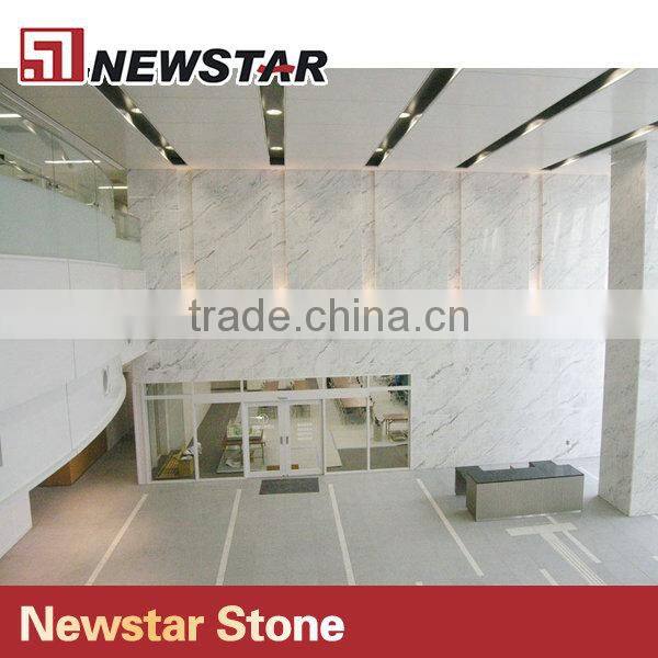 Newstar Cheap Guangxi White With Black Grey Veins China Marble Tile