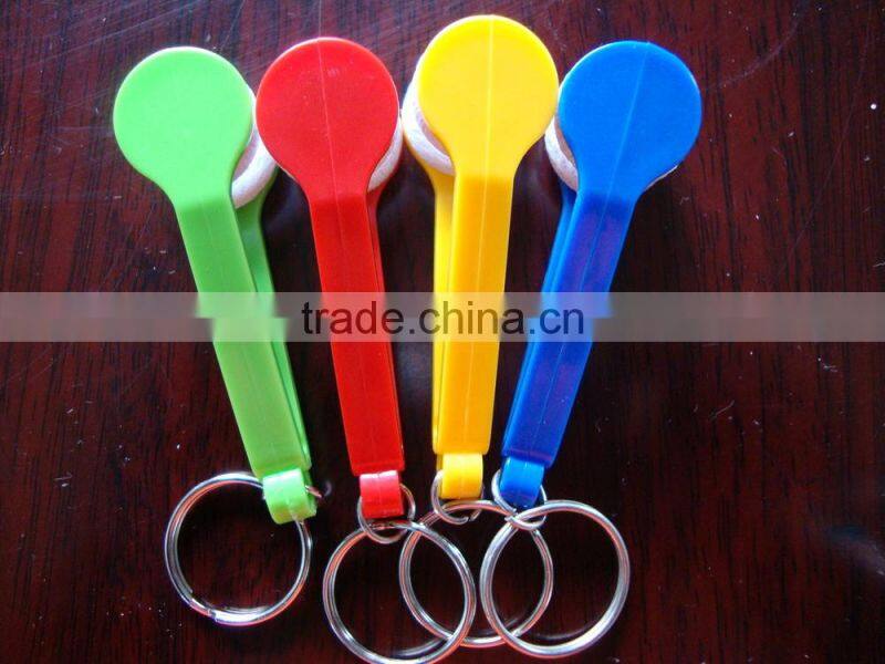 New Design Microfiber Glasses Cleaning Wipe Clip Keychain